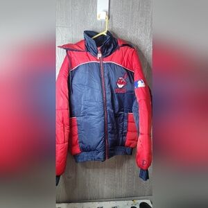 VINTAGE Cleavland Indians pro player puffer jacket. Size large
